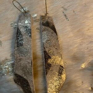 Elegant Gold and Black Dangle Earrings